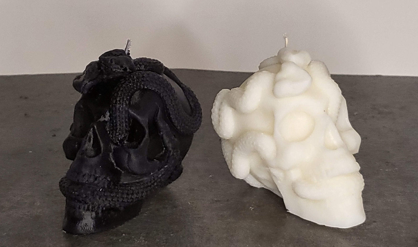 Snake Skull Candle | Halloween Decor | Gift