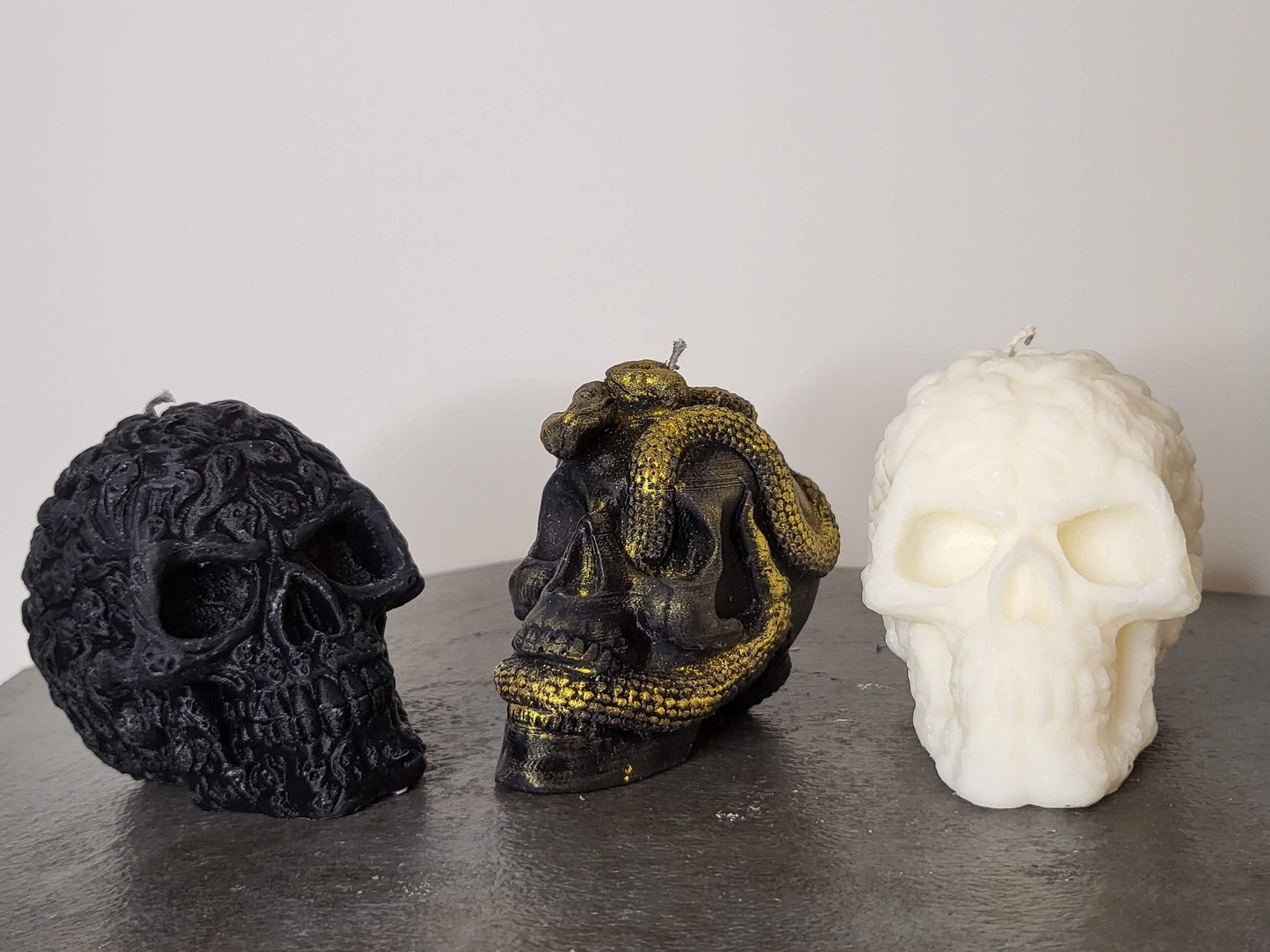 Snake Skull Candle | Halloween Decor | Gift