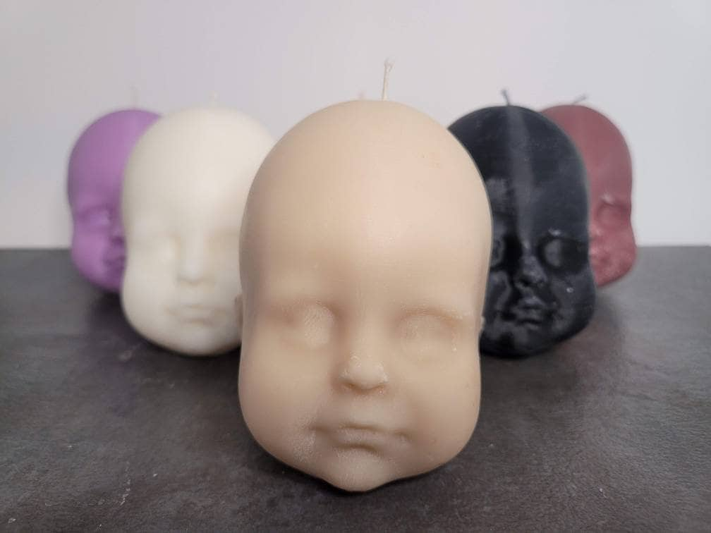 Doll Head Candle