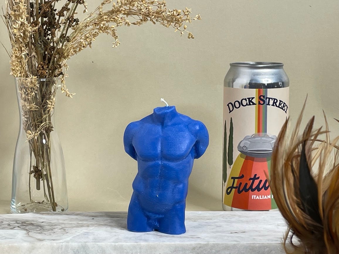 Male Torso Candle | Décor