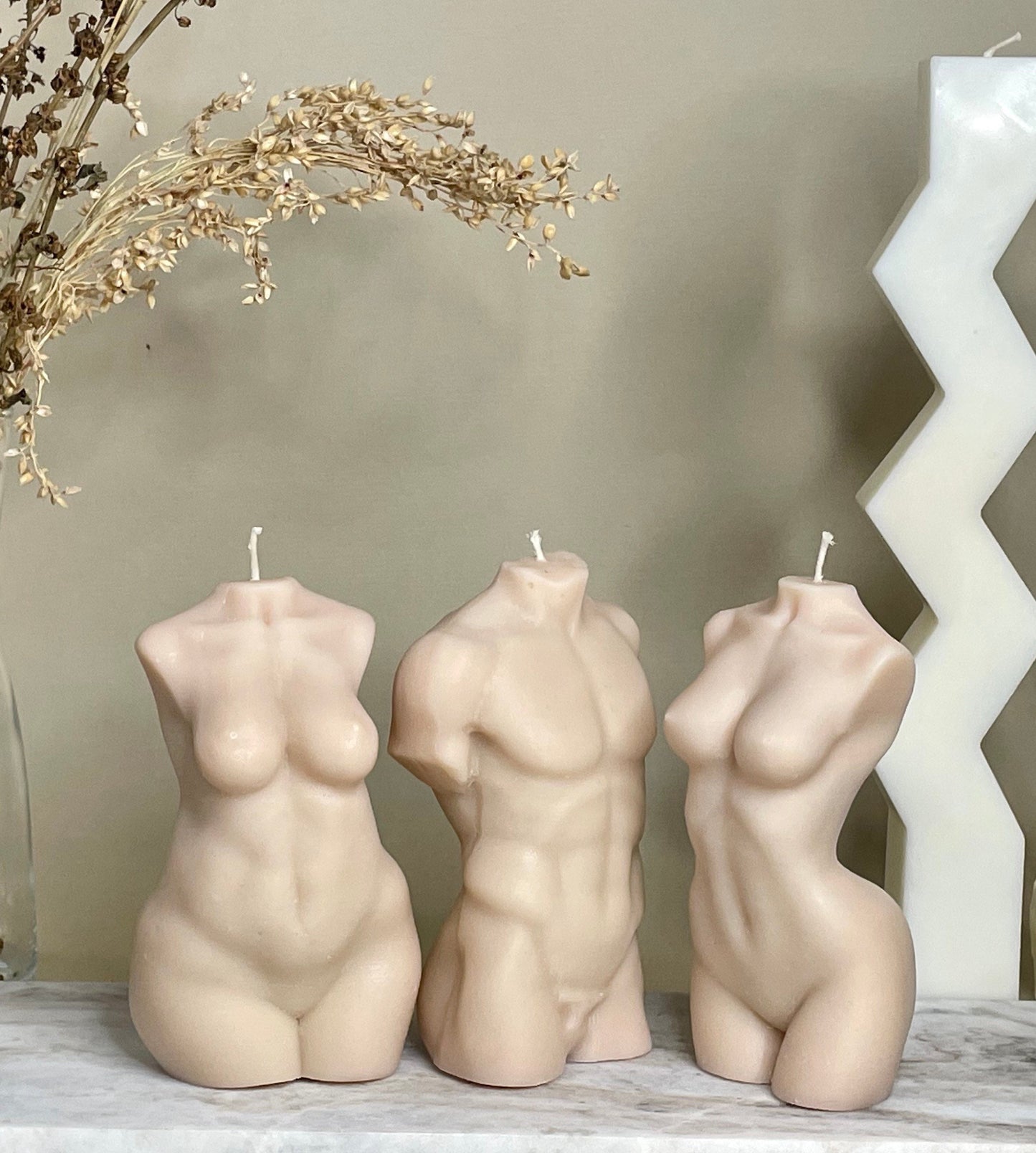 Curvy Torso Candle