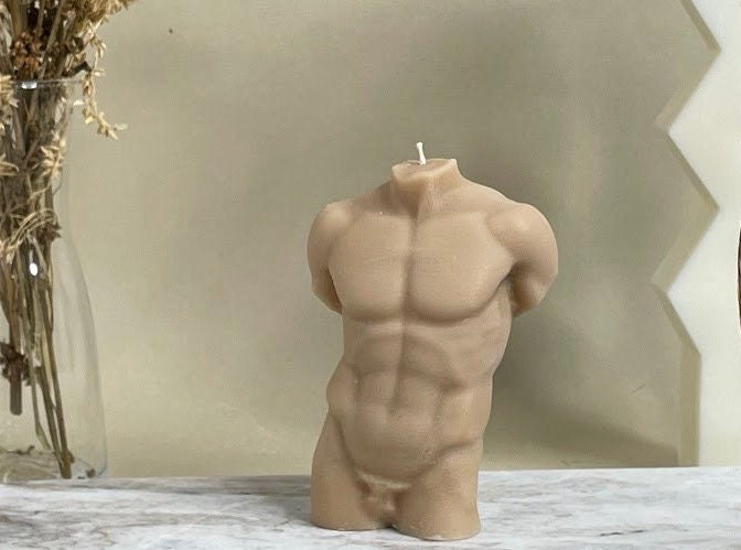 Male Torso Candle | Décor