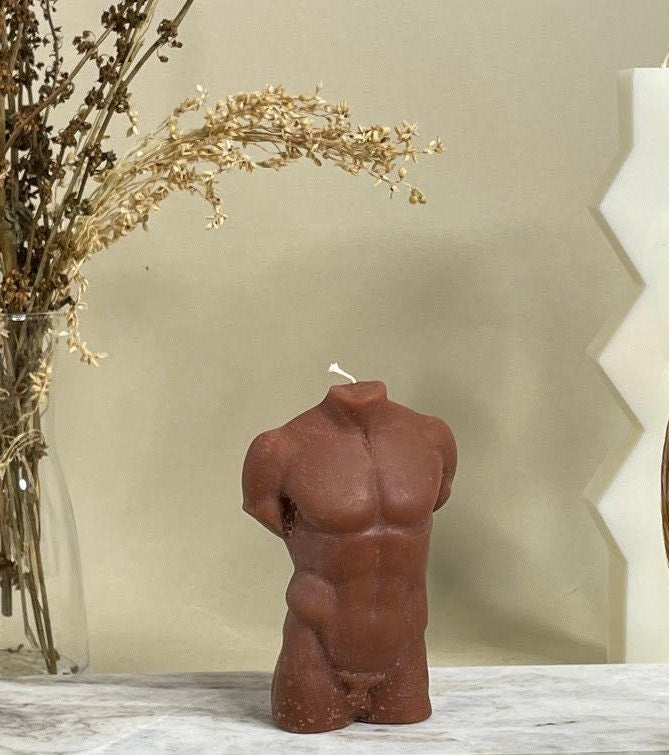 Male Torso Candle | Décor