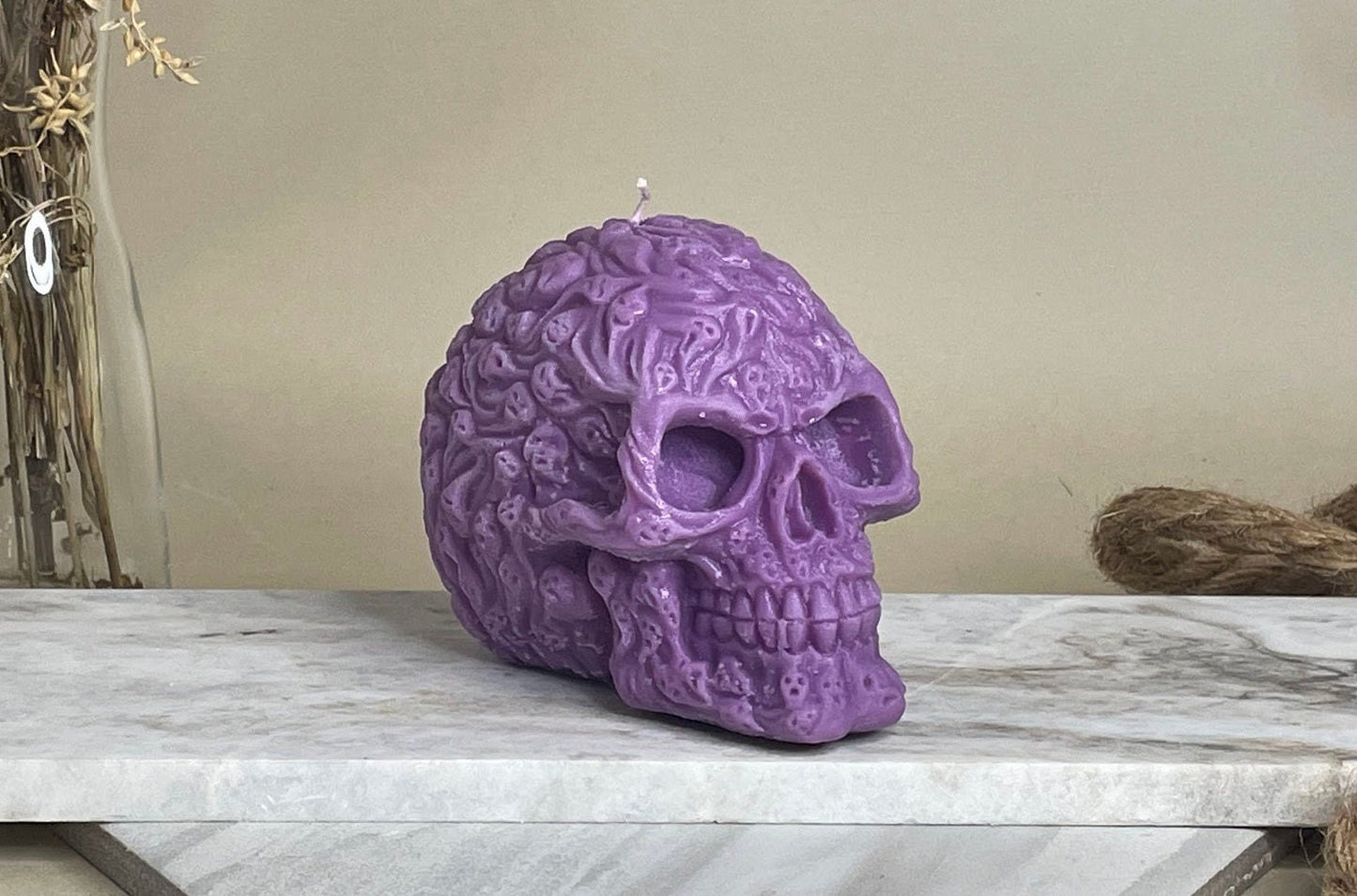 Ghost Skull Candle