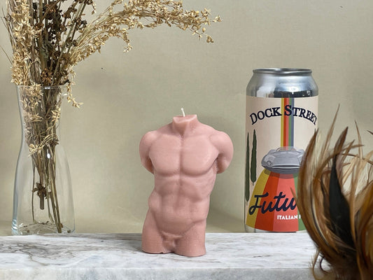 Male Torso Candle | Décor