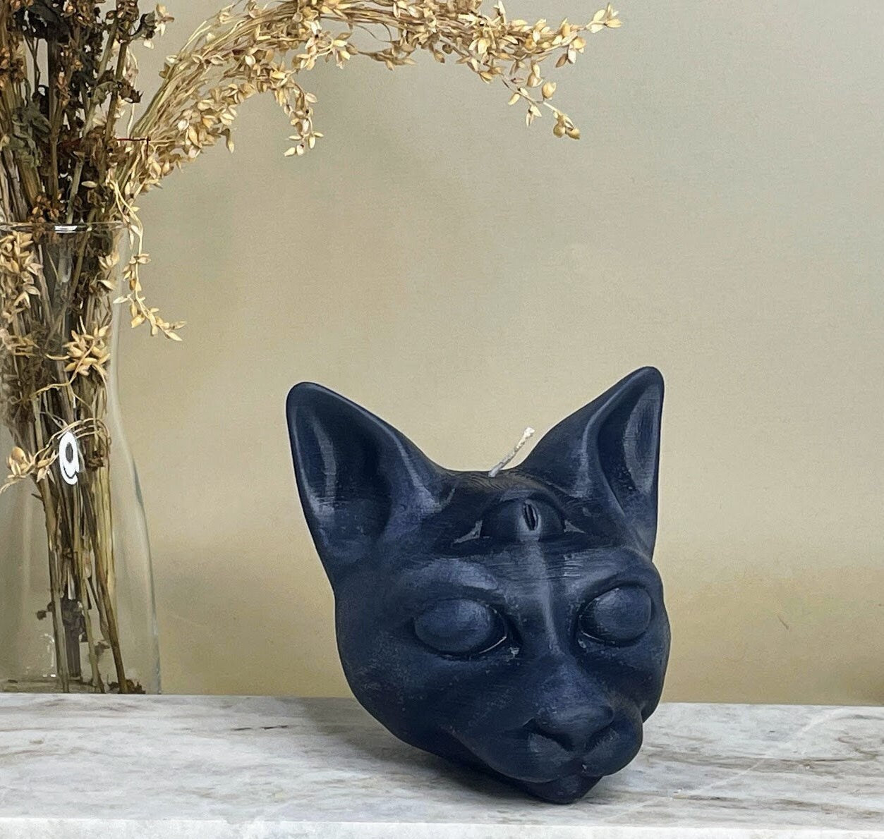 Third Eye Cat Candle | Halloween Decor | Gift