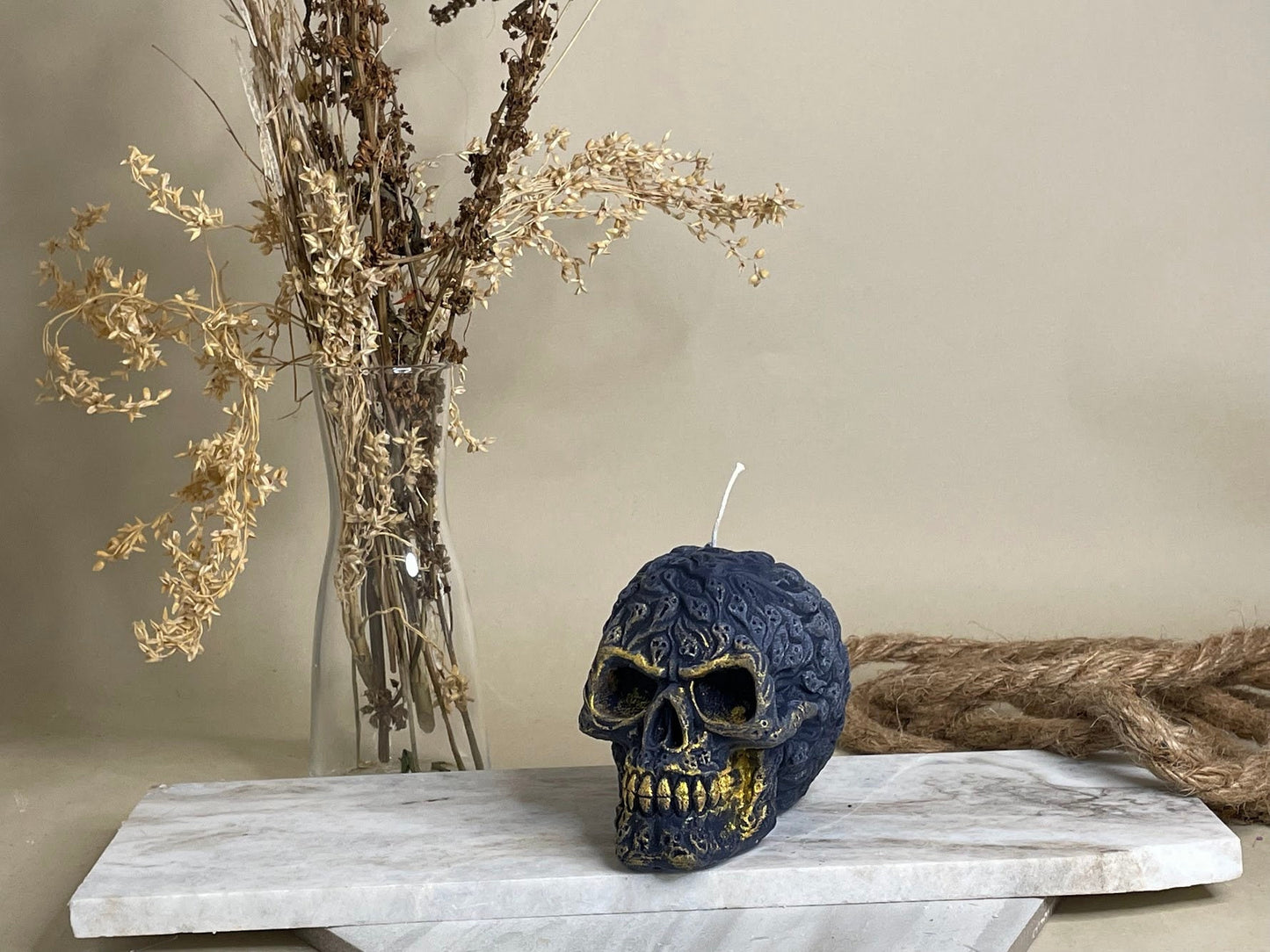 Ghost Skull Candle