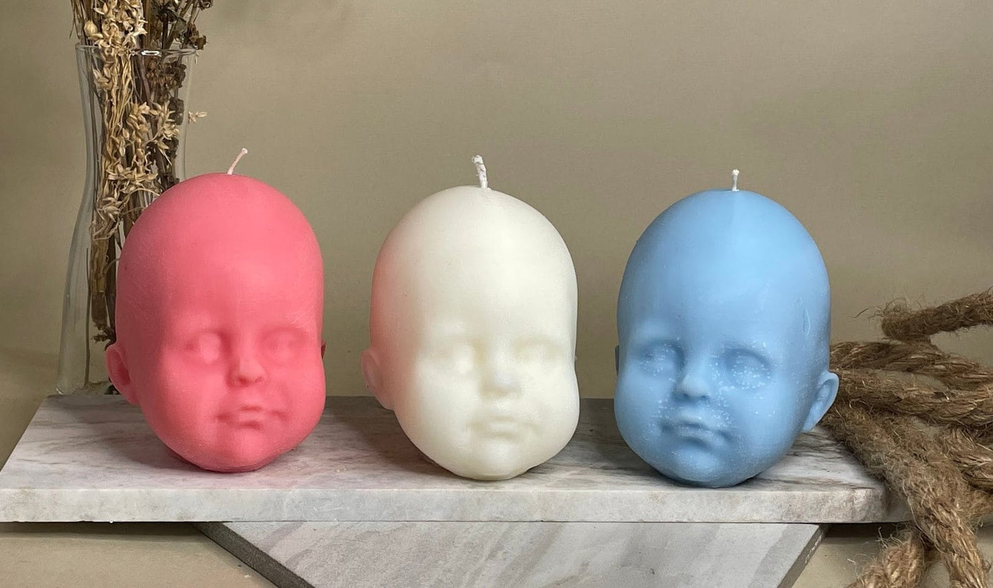 Doll Head Candle