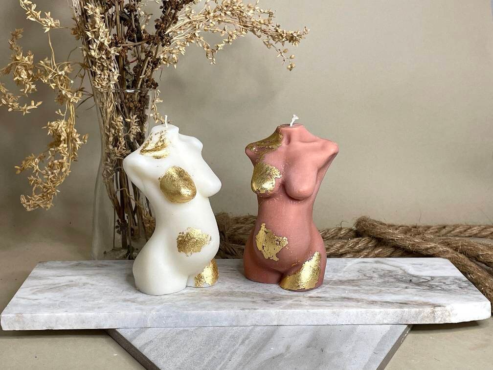 Pregnant Torso Candle Small