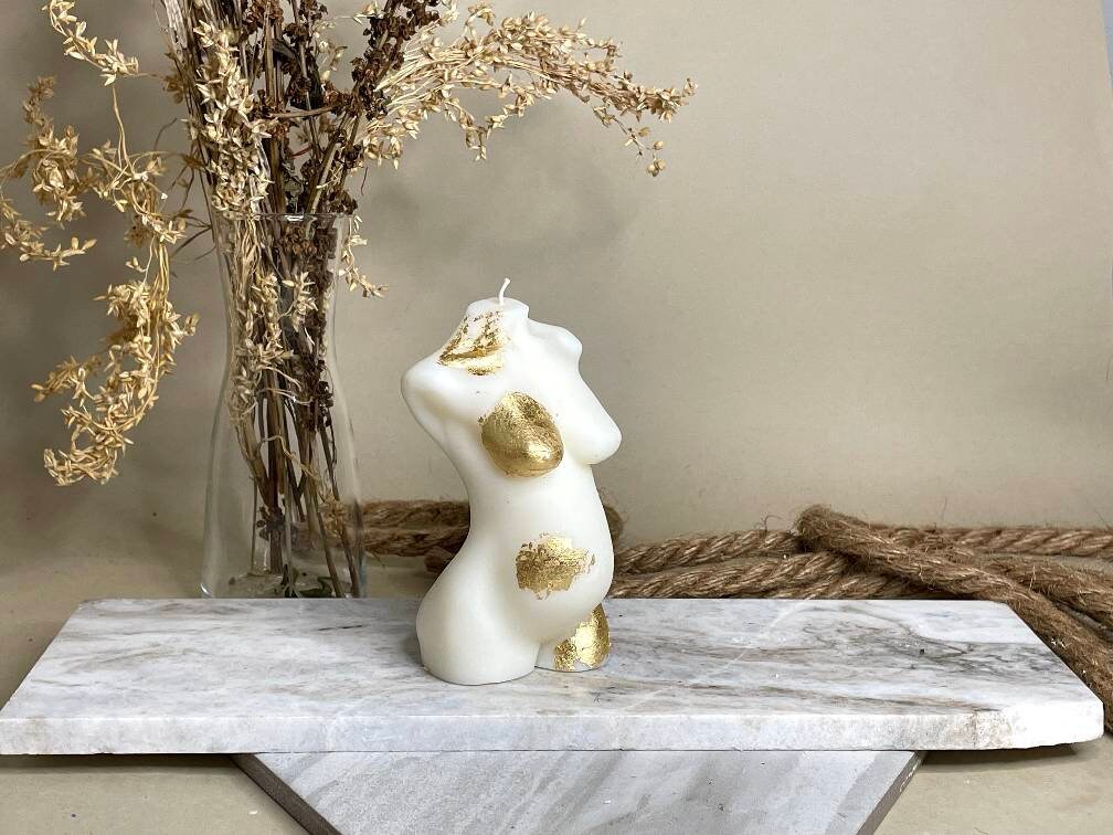 Pregnant Torso Candle Small