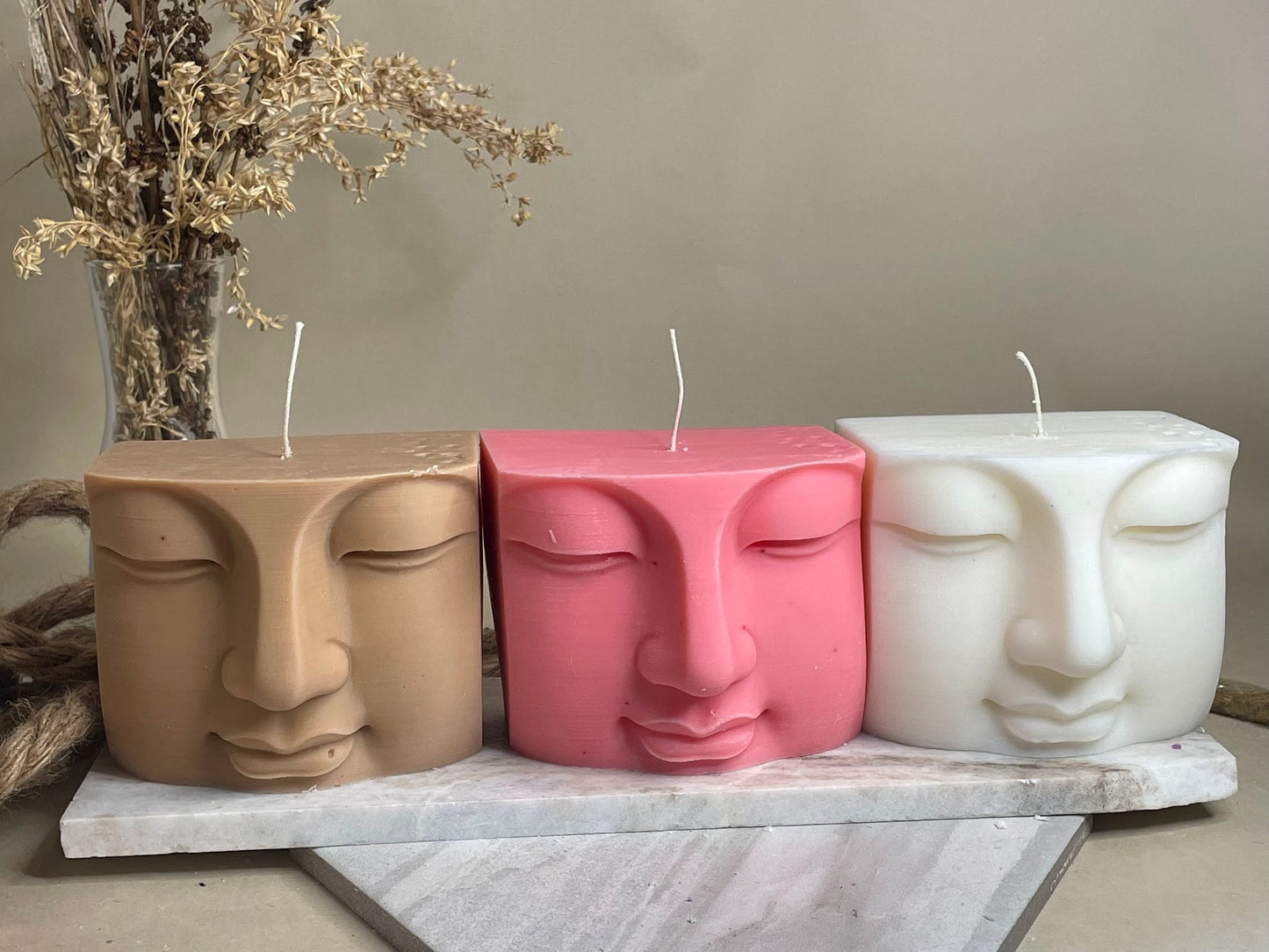 Buddha Face Candle