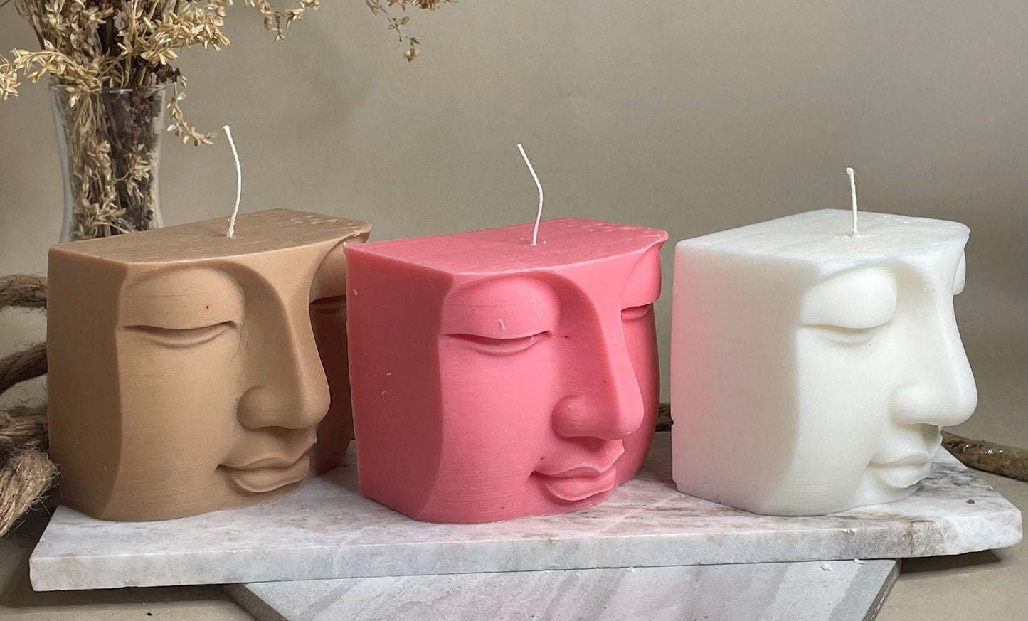 Buddha Face Candle